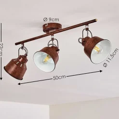 Plafonnier Safari Rouille, 3 Lumieres