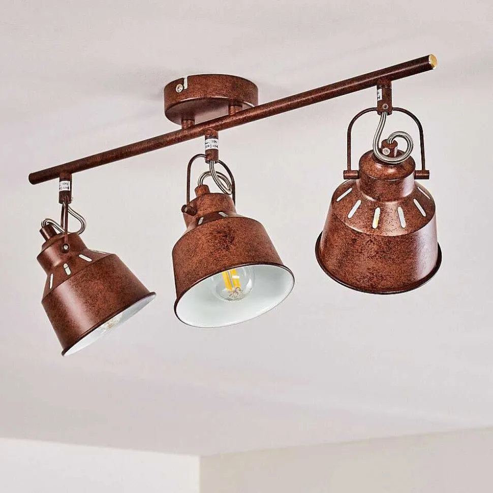 Plafonnier Safari Rouille, 3 Lumieres