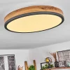 Plafonnier Salmi Led Anthracite, Brun, Couleur Bois, Noir, 1 Lumiere, Telecommandes