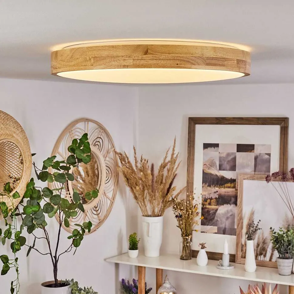 Plafonnier Samaira Led Ecru, 1 Lumiere, Telecommandes