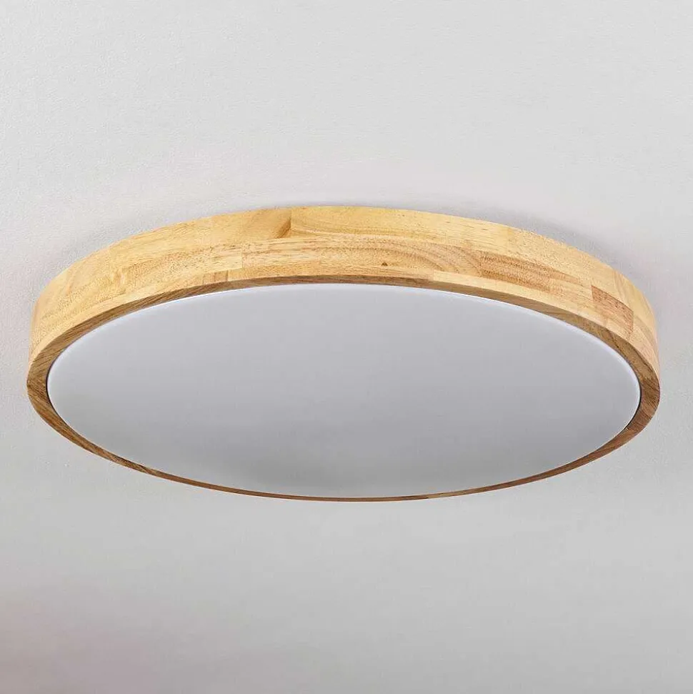 Plafonnier Samaira Led Ecru, 1 Lumiere, Telecommandes