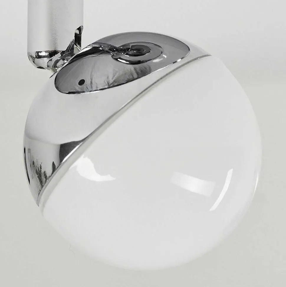 Plafonnier Sanchequias Led Chrome, 1 Lumiere, Telecommandes, Changeur De Couleurs