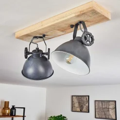 Plafonnier Svanfolk Bleu, Brun, Gris, Blanc, 2 Lumieres