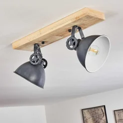 Plafonnier Svanfolk Bleu, Brun, Gris, Blanc, 2 Lumieres