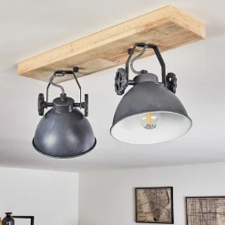 Plafonnier Svanfolk Bleu, Brun, Gris, Blanc, 2 Lumieres