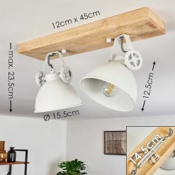 Plafonnier Svanfolk Brun, Blanc, 2 Lumieres