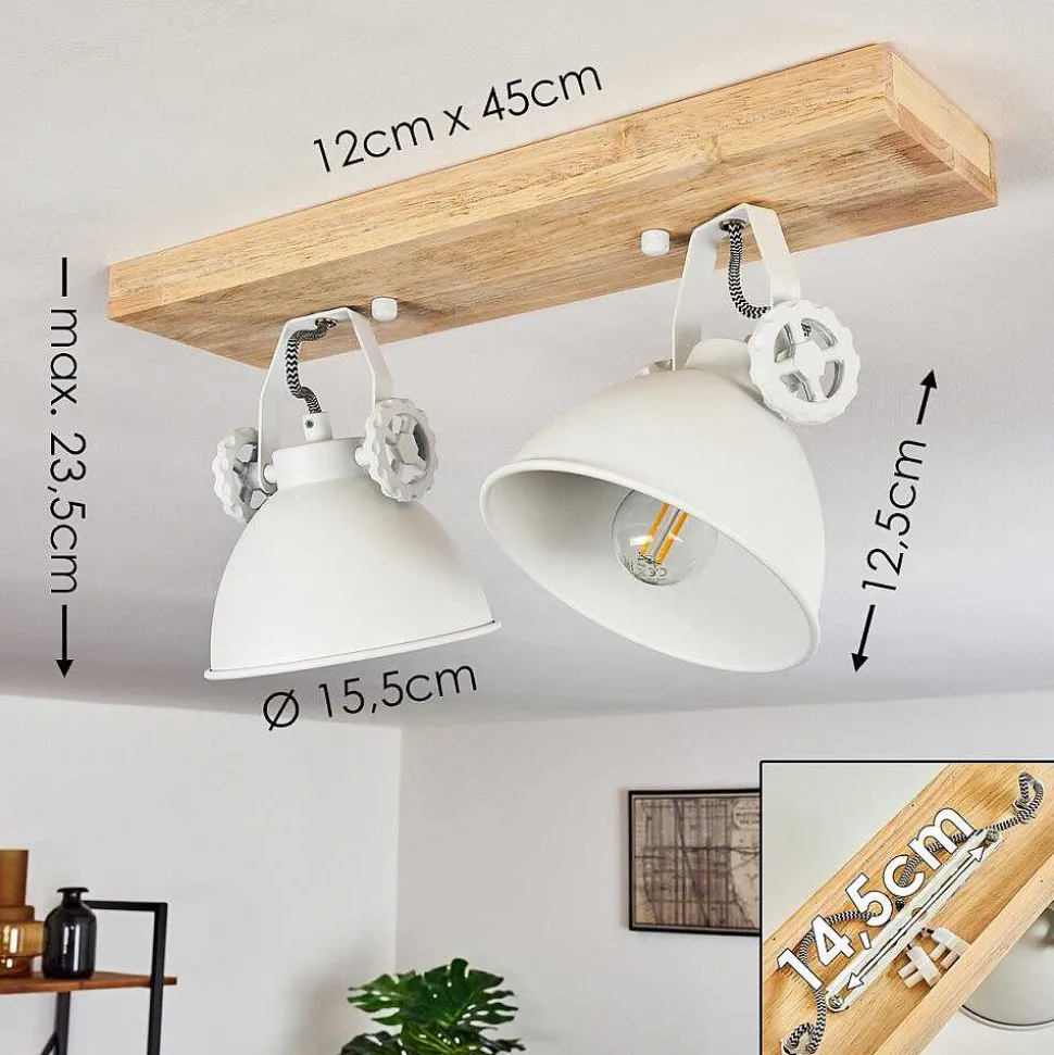 Plafonnier Svanfolk Brun, Blanc, 2 Lumieres