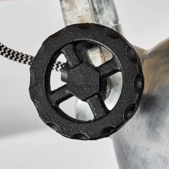 Plafonnier Svanfolk Brun, Noir, Zingue, 2 Lumieres