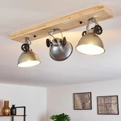 Plafonnier Svanfolk Brun, Noir, Zingue, 3 Lumieres