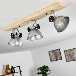 Plafonnier Svanfolk Brun, Noir, Zingue, 3 Lumieres