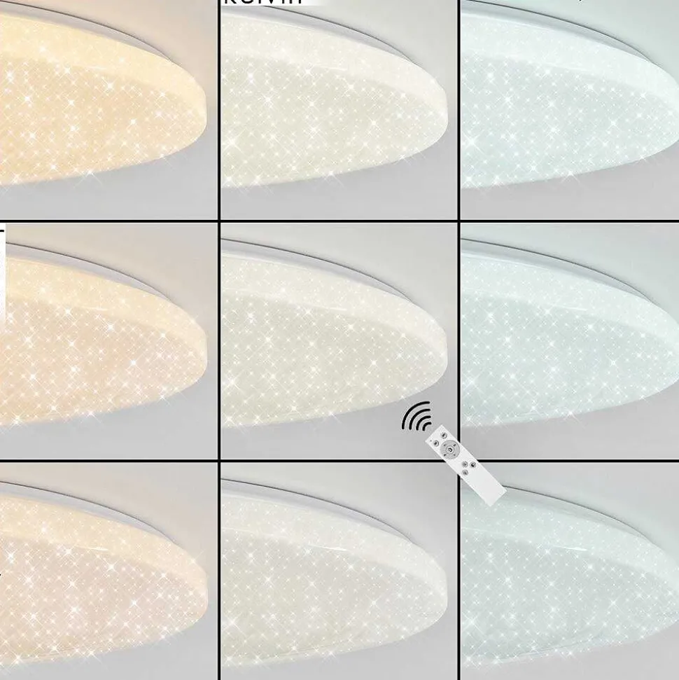 Plafonnier Sweet Led Blanc, 1 Lumiere, Telecommandes