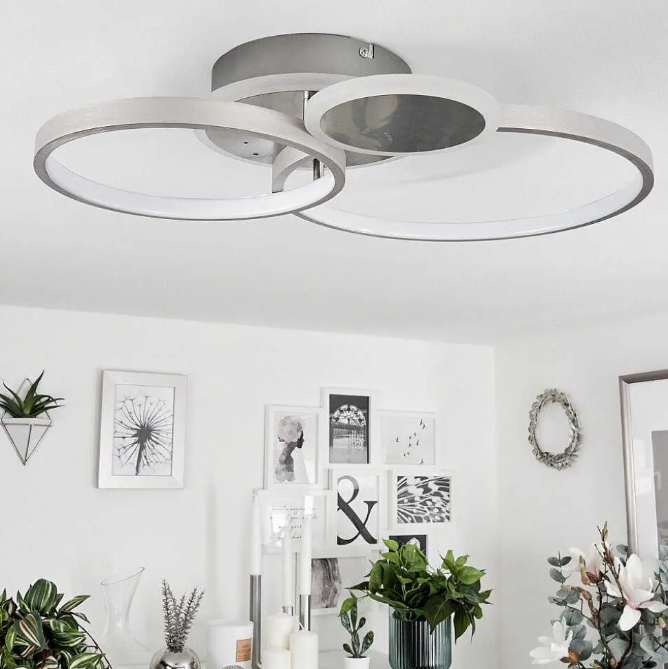 Plafonnier Tagsdorff Led Chrome, Nickel Mat, 1 Lumiere