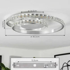 Plafonnier Tanganheira Led Aluminium, 1 Lumiere