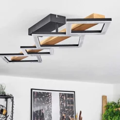 Plafonnier Tavon Led Ecru, Noir, 1 Lumiere