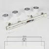 Plafonnier Tibro Argente, Blanc, 4 Lumieres