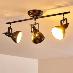 Plafonnier Tina Noir, 3 Lumieres