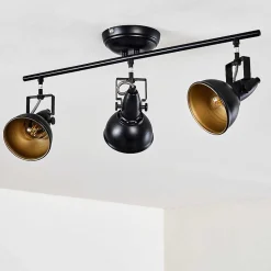 Plafonnier Tina Noir, 3 Lumieres