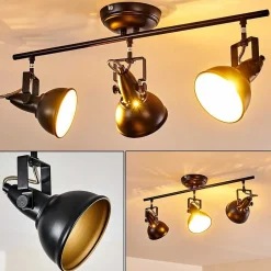 Plafonnier Tina Noir, 3 Lumieres