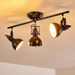 Plafonnier Tina Noir, 3 Lumieres