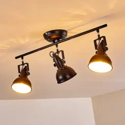 Plafonnier Tina Noir, 3 Lumieres