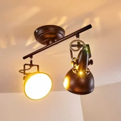 Plafonnier Tina Noir, 2 Lumieres