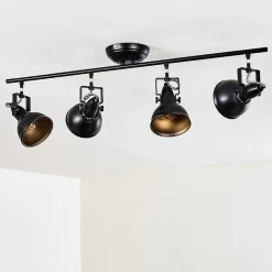 Plafonnier Tina Noir, 4 Lumieres