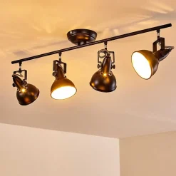 Plafonnier Tina Noir, 4 Lumieres