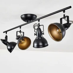 Plafonnier Tina Noir, 4 Lumieres