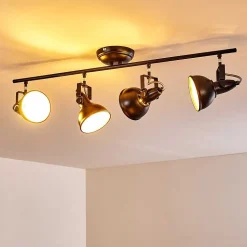 Plafonnier Tina Noir, 4 Lumieres