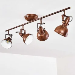 Plafonnier Tina Rouille, 4 Lumieres
