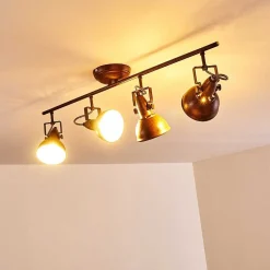 Plafonnier Tina Rouille, 4 Lumieres