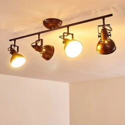 Plafonnier Tina Rouille, 4 Lumieres