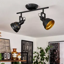 Plafonnier Tita Noir, 2 Lumieres