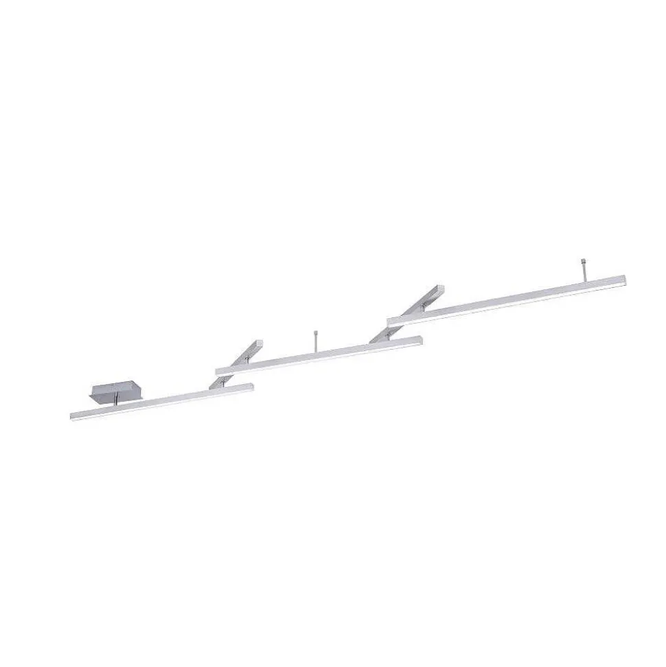 Plafonnier Trio Leuchten Wiz Melby Led Nickel Mat, 1 Lumiere, Telecommandes, Changeur De Couleurs