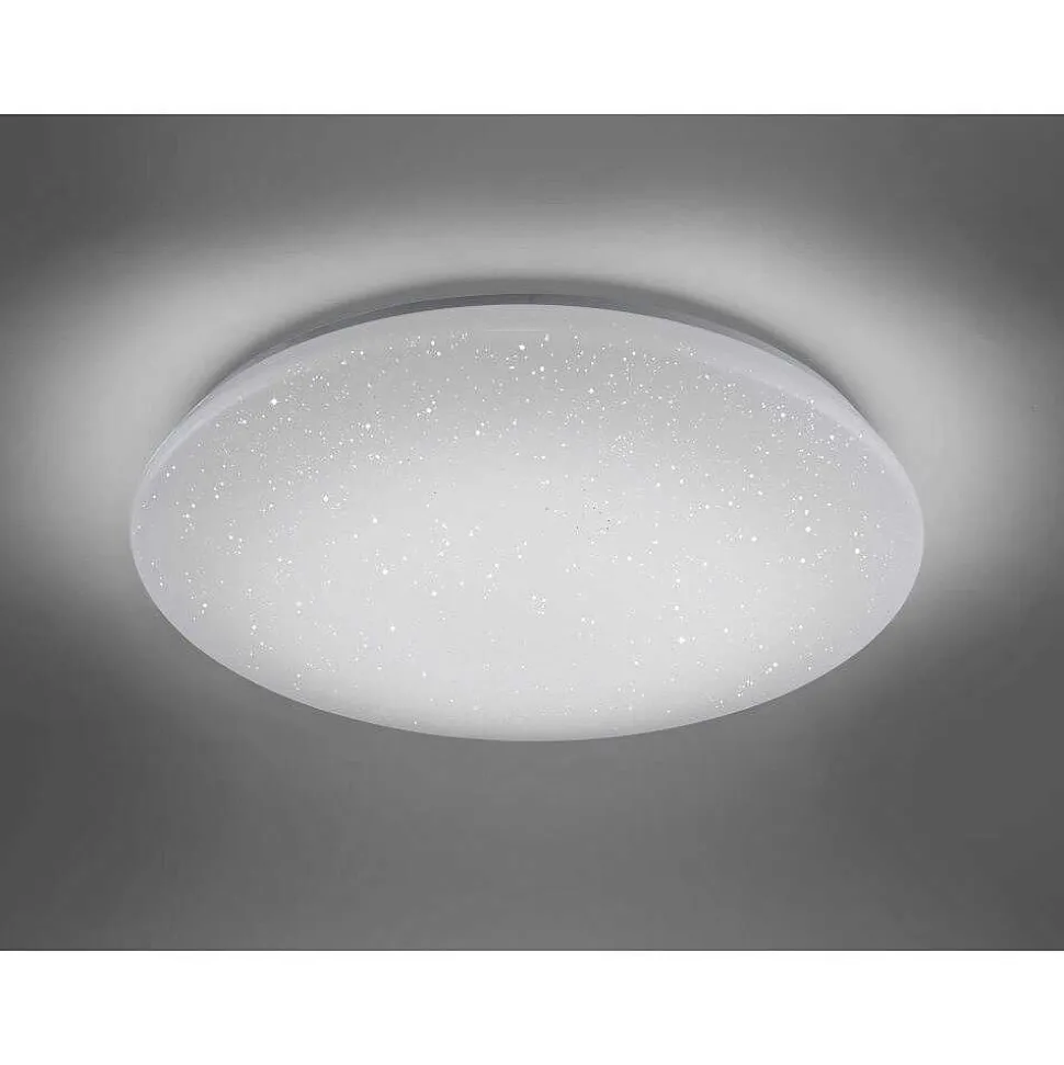 Plafonnier Trio Leuchten Wiz Nalida Led Blanc, 1 Lumiere, Telecommandes, Changeur De Couleurs