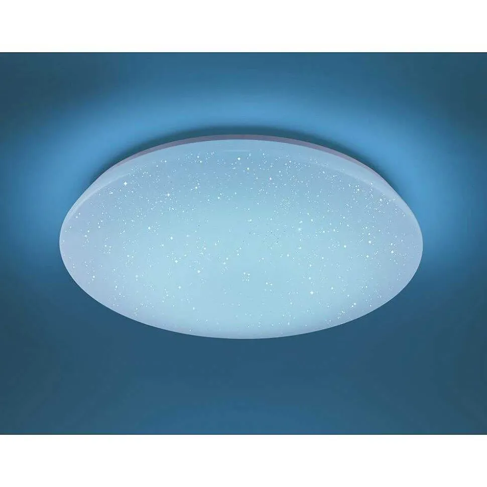 Plafonnier Trio Leuchten Wiz Nalida Led Blanc, 1 Lumiere, Telecommandes, Changeur De Couleurs