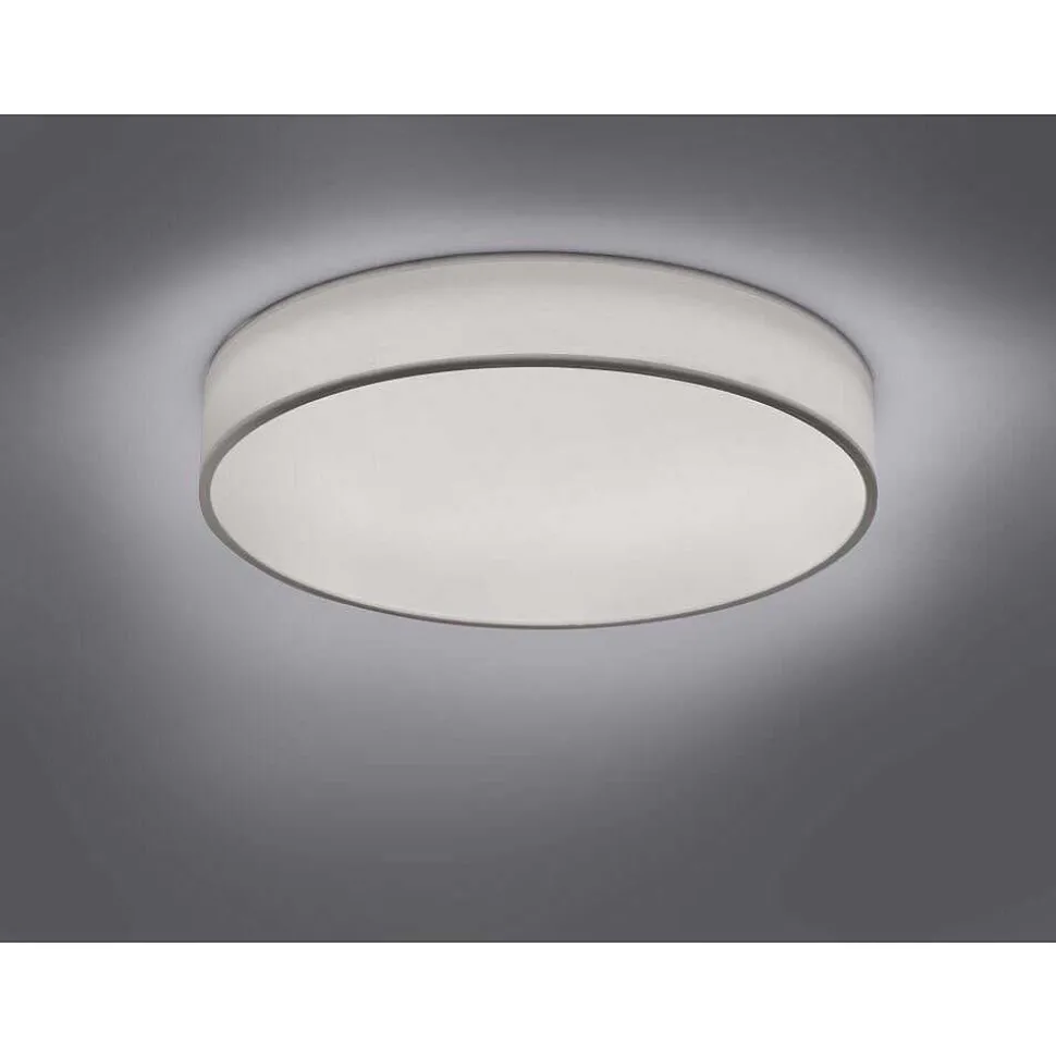 Plafonnier Trio Leuchten Wiz Diamo Led Blanc, 1 Lumiere, Telecommandes, Changeur De Couleurs