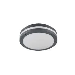 Plafonnier Trio Piave Led Anthracite, 1 Lumiere, Detecteur De Mouvement