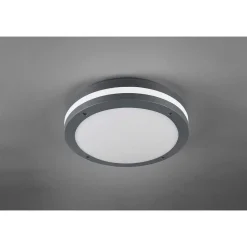 Plafonnier Trio Piave Led Anthracite, 1 Lumiere, Detecteur De Mouvement