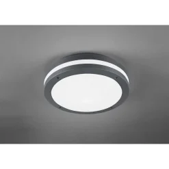Plafonnier Trio Piave Led Anthracite, 1 Lumiere, Detecteur De Mouvement