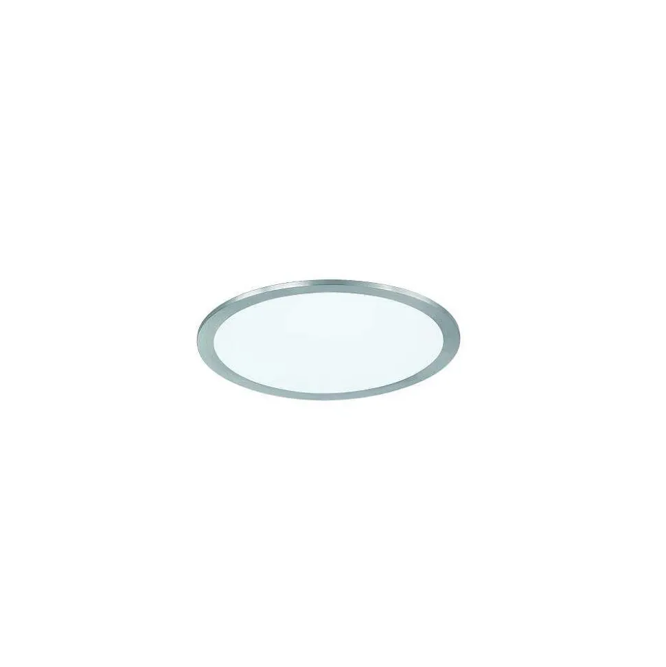 Plafonnier Trio Wiz Griffin Led Nickel Mat, 1 Lumiere, Telecommandes, Changeur De Couleurs