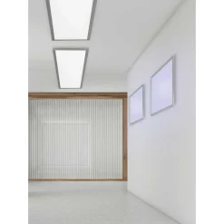 Plafonnier Trio Wiz Griffin Led Nickel Mat, 1 Lumiere, Telecommandes, Changeur De Couleurs