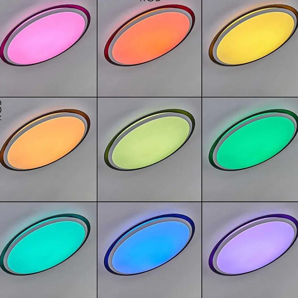 Plafonnier Vejle Led Blanc, 2 Lumieres, Changeur De Couleurs