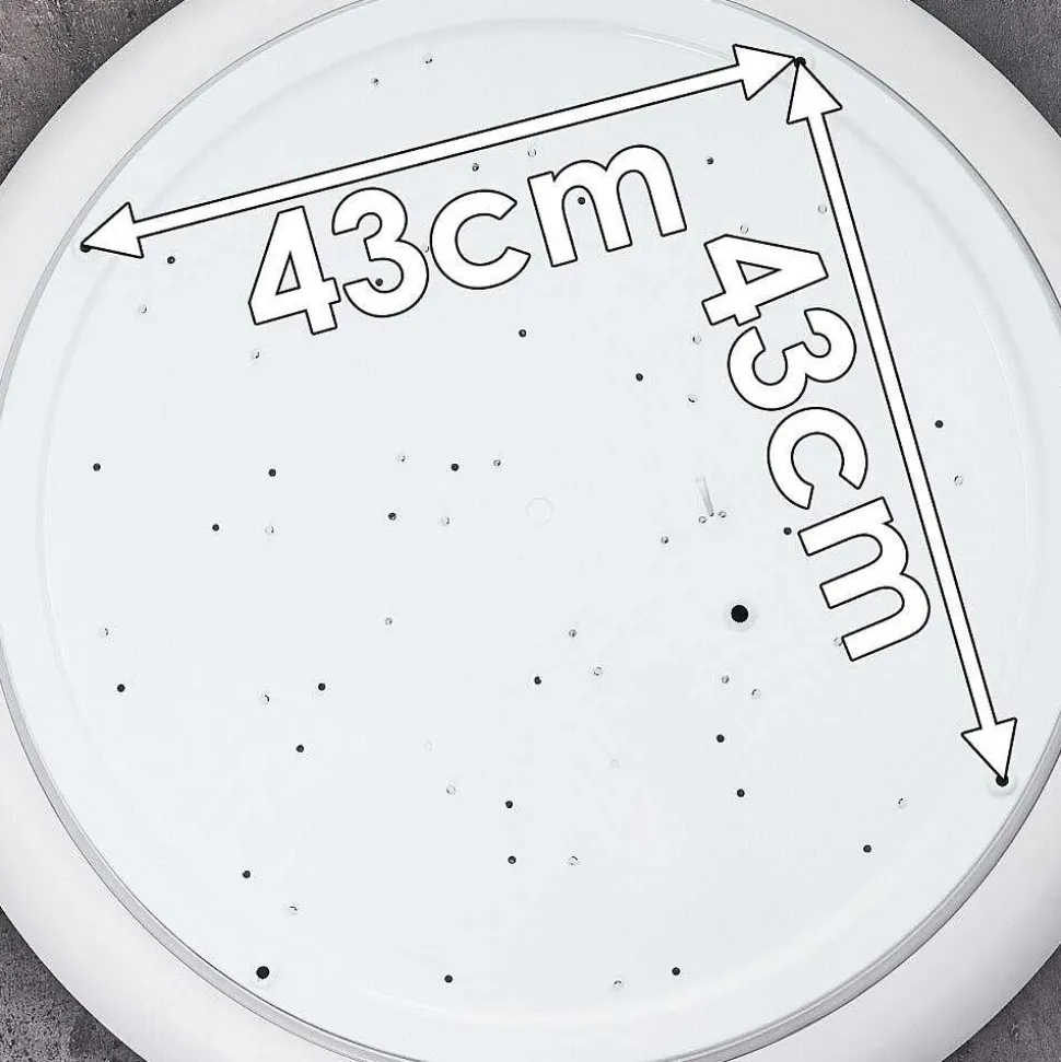 Plafonnier Vejle Led Blanc, 2 Lumieres, Changeur De Couleurs