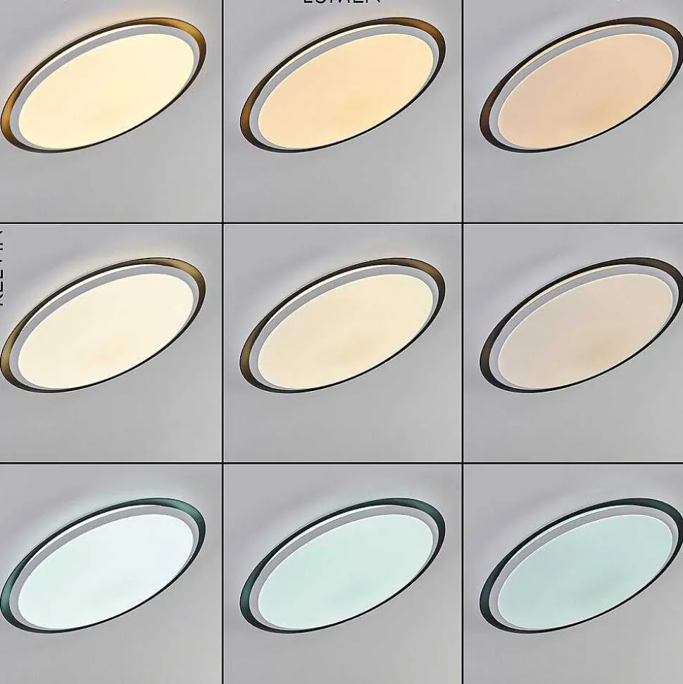 Plafonnier Vejle Led Blanc, 2 Lumieres, Changeur De Couleurs