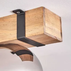 Plafonnier Verre 15Cm Montgomery Ecru, Noir, 4 Lumieres