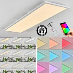 Plafonnier Vex Led Blanc, 1 Lumiere, Telecommandes