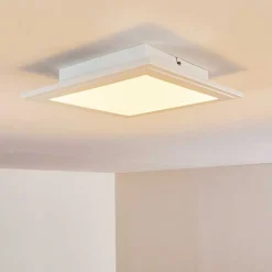 Plafonnier Voisines Led Blanc, 1 Lumiere, Telecommandes, Changeur De Couleurs