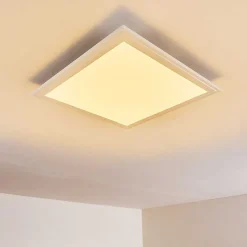 Plafonnier Voisines Led Blanc, 1 Lumiere, Telecommandes, Changeur De Couleurs