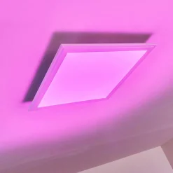 Plafonnier Voisines Led Blanc, 1 Lumiere, Telecommandes, Changeur De Couleurs